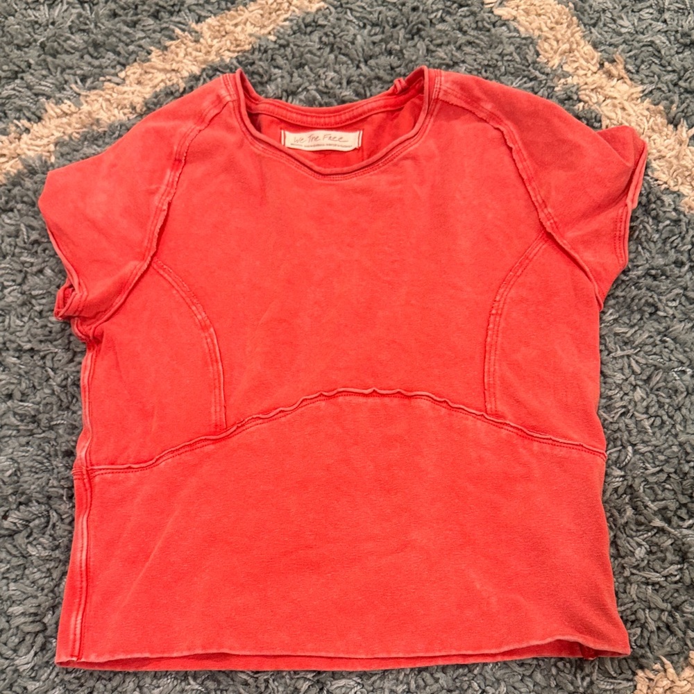 We The Free Red Short Sleeve Tee
